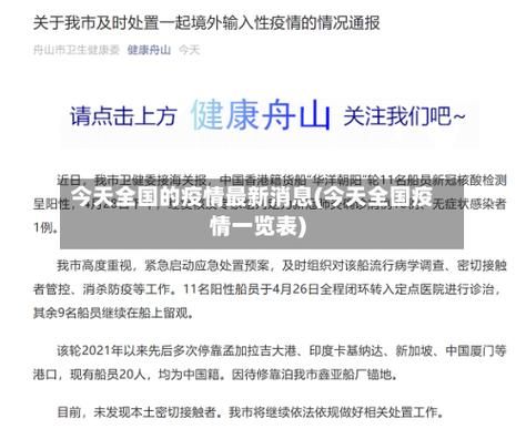 全国今日最新疫情数据_全国今日疫情最新情况 最新消息通知