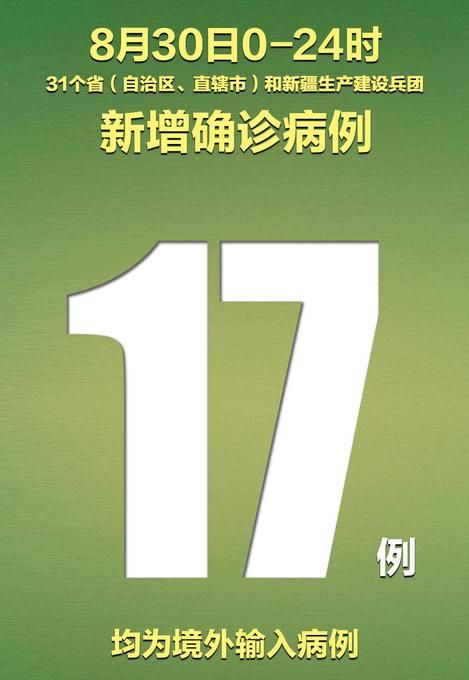 【31个省份新增17例阳性感染者涉2省,31省新增输入17例】
