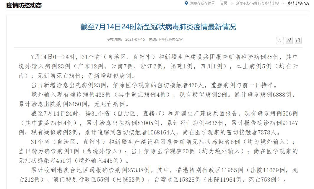 【31个省份新增确诊28例含本土3例,31省份新增确诊30例】