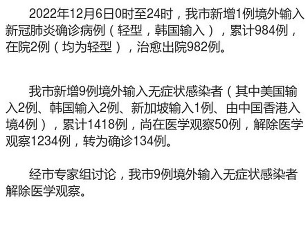 31省份新增9例境外输入涉1省市(31省区市新增确诊9例均为境外输入)