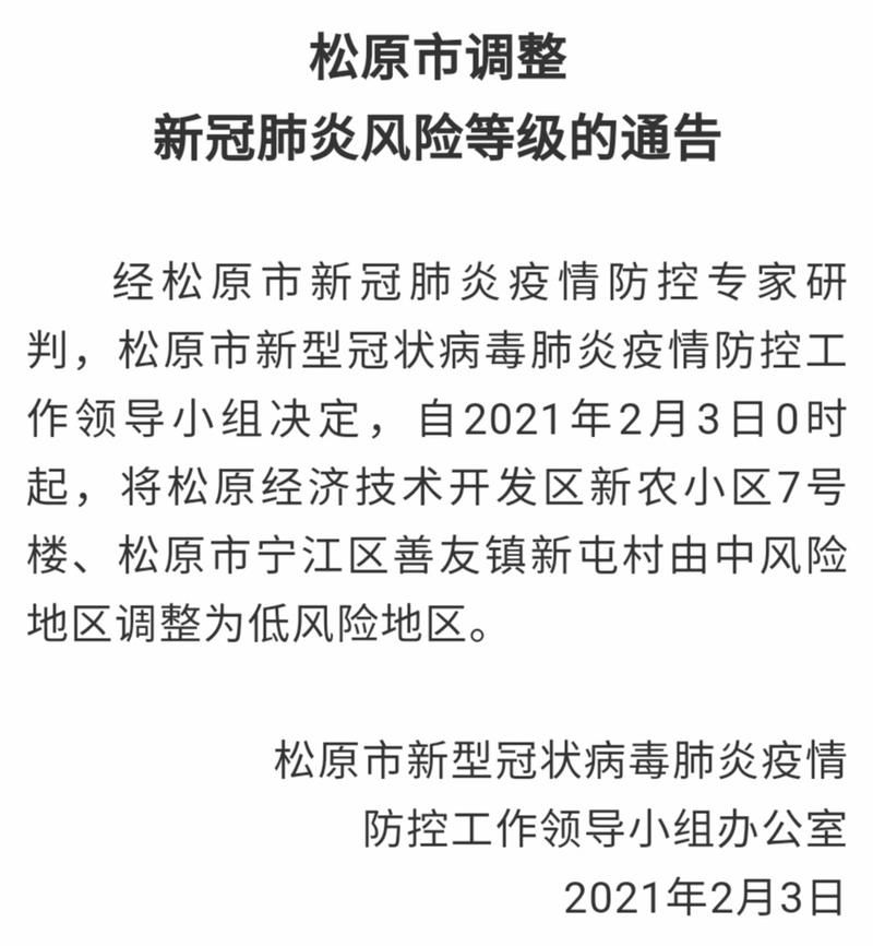 今日疫情最新通报吉林省松原市吉林松原经济开发区(疫情最新数据消息吉林松原)