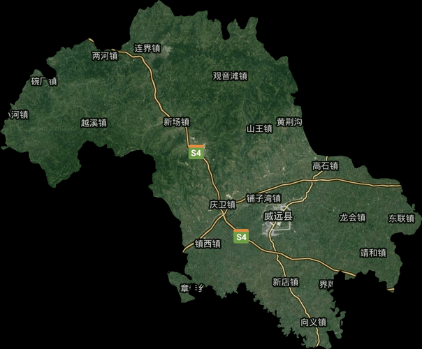 四川内江威远县最新疫情临床/内江市威远县高清地图