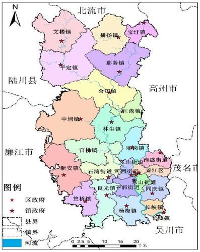 广东茂名化州疫情风险地区划分/茂名化州市地图全图