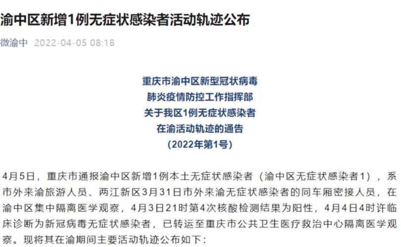 今日重庆渝中区最新消息疫情(重庆今天疫情最新情况)