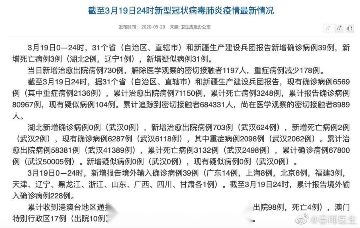 31个省份新增确诊15例均为境外输入/31个省区市新增病例情况