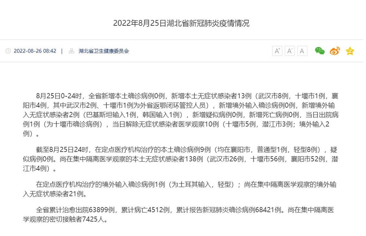 31省8月25日最新疫情数据/8月25日最新新闻